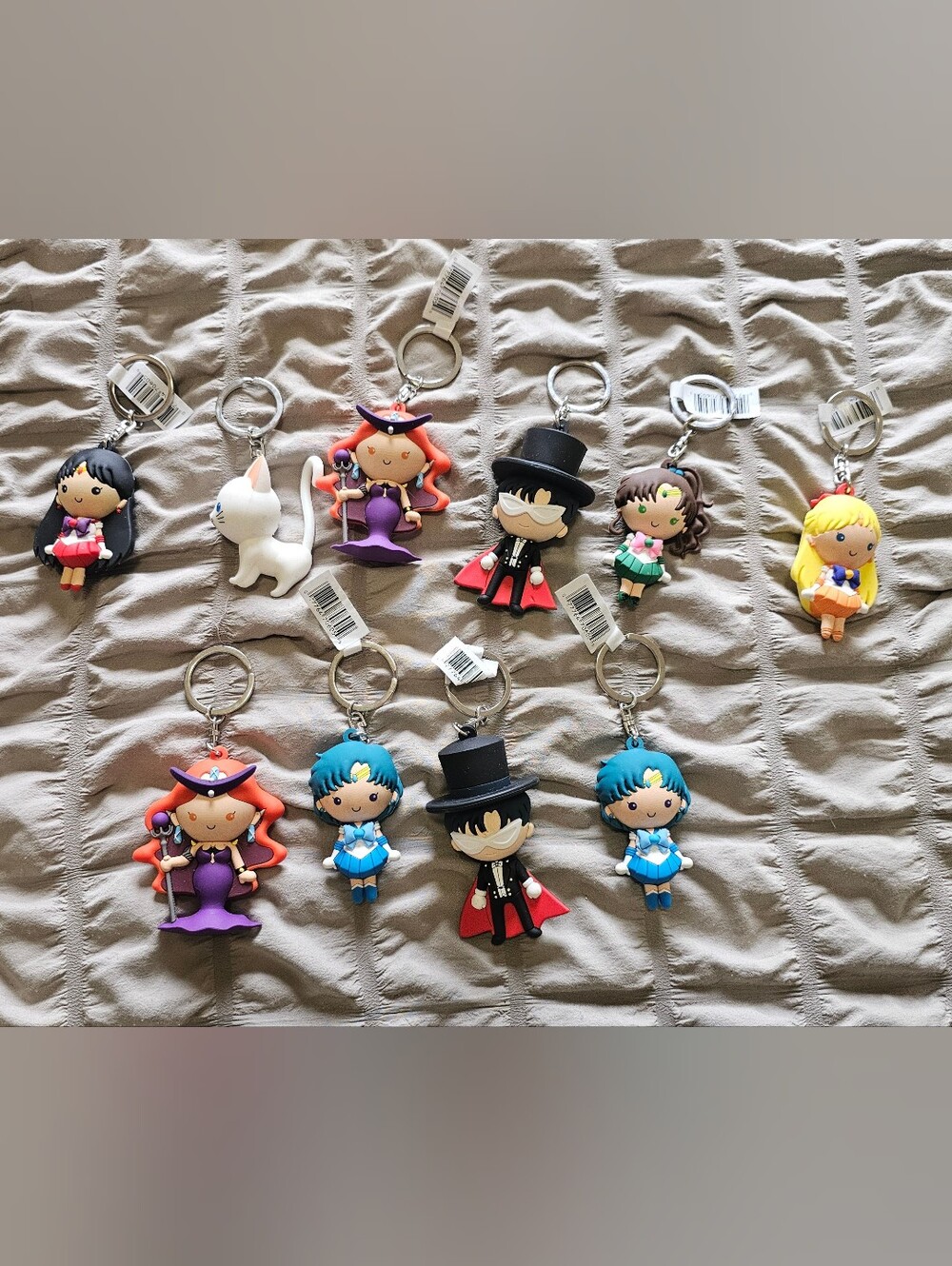 Sailor Moon Mystery Lot Of 10 Key Chain Figurines Action Figures